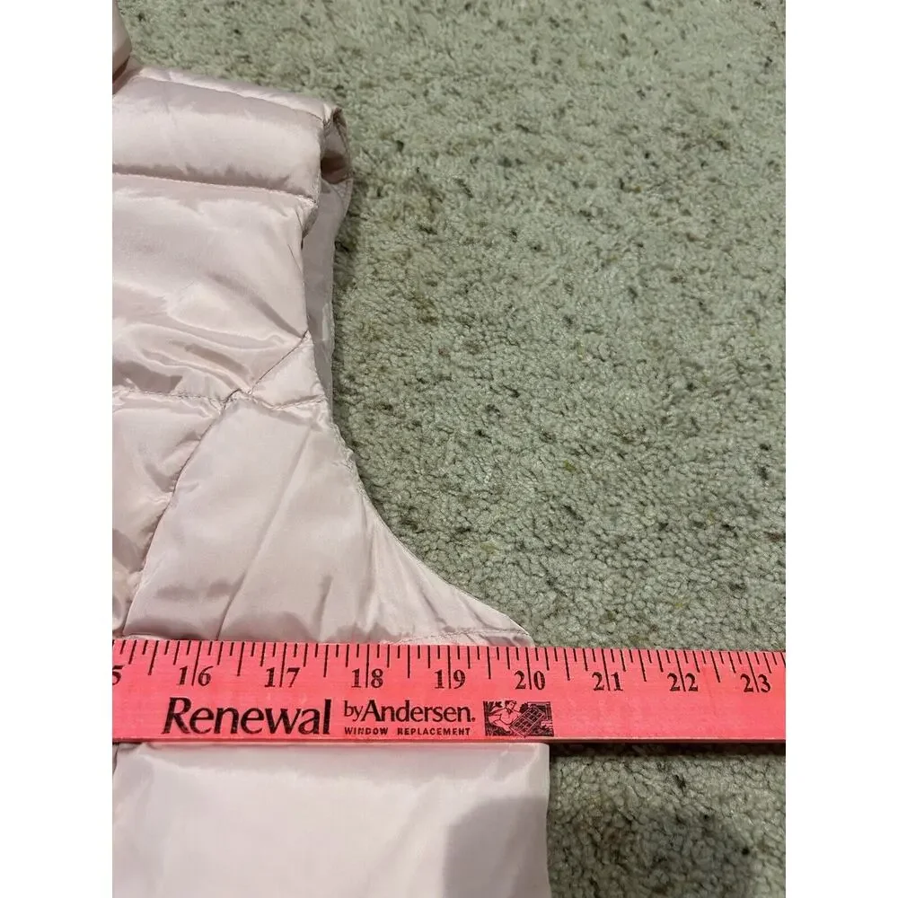 J JILL size S ? Down Puffer Vest Full Zip PINK EXCELLENT J24